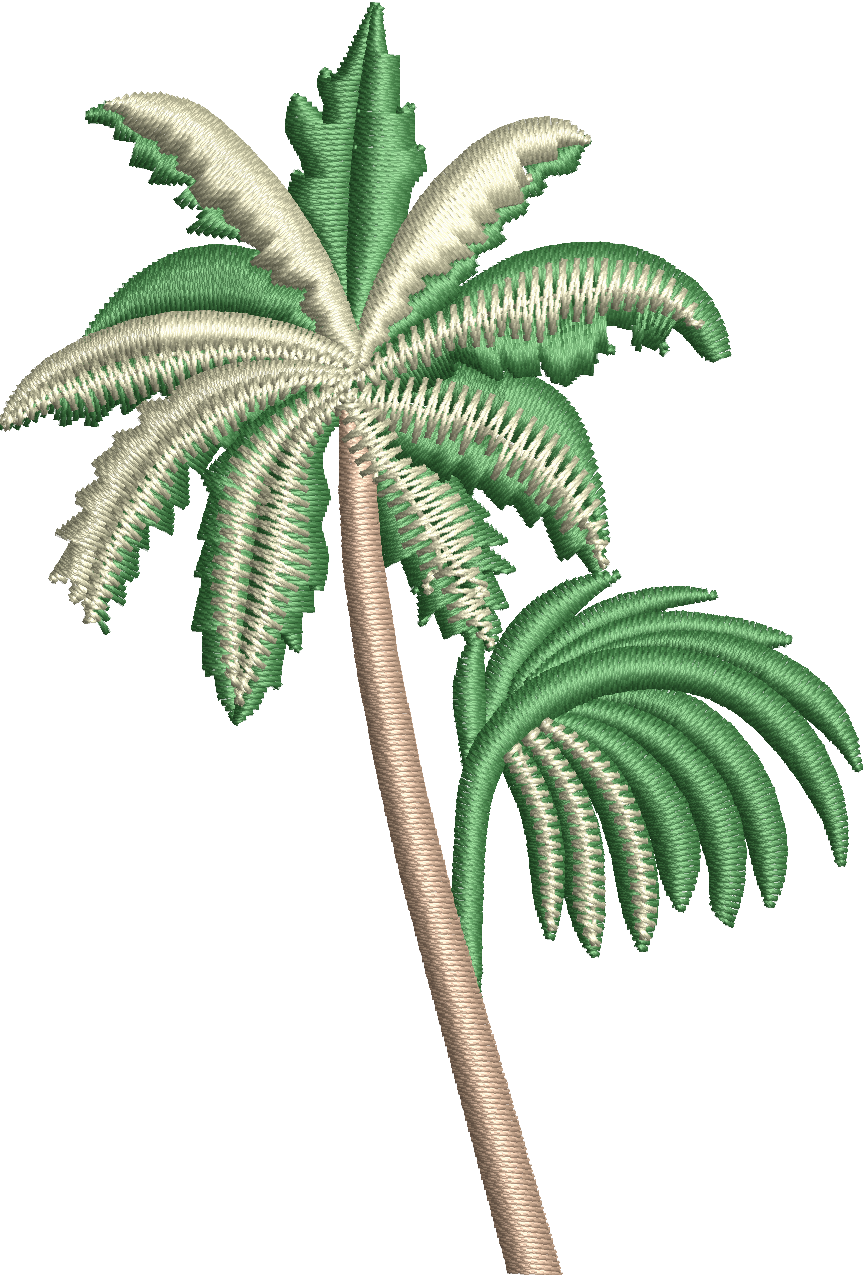 Palm tree embroidery design 34f