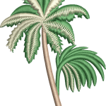 Palm tree embroidery design 34f