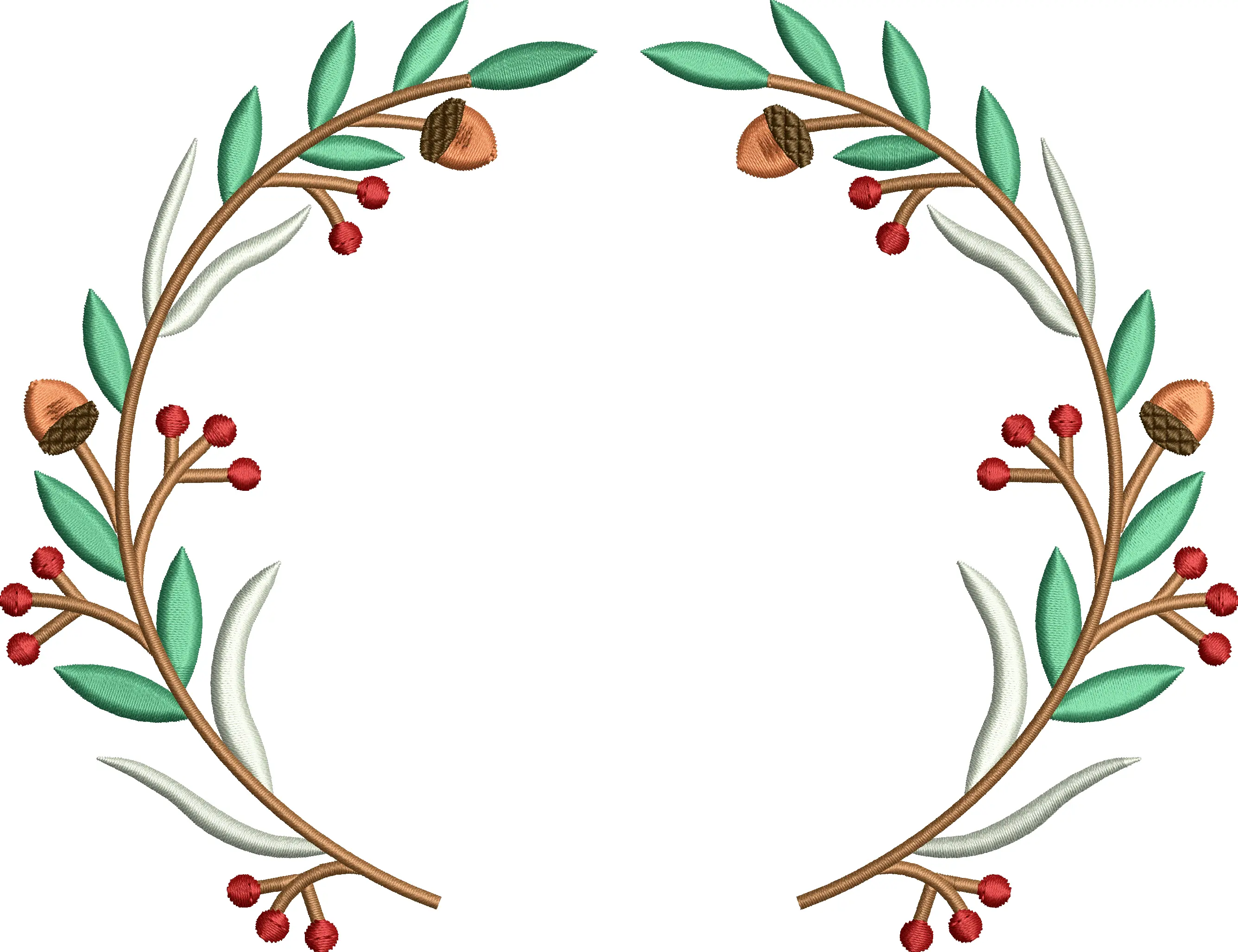Wreath 107f acorn twig