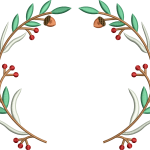 Wreath 107f acorn twig