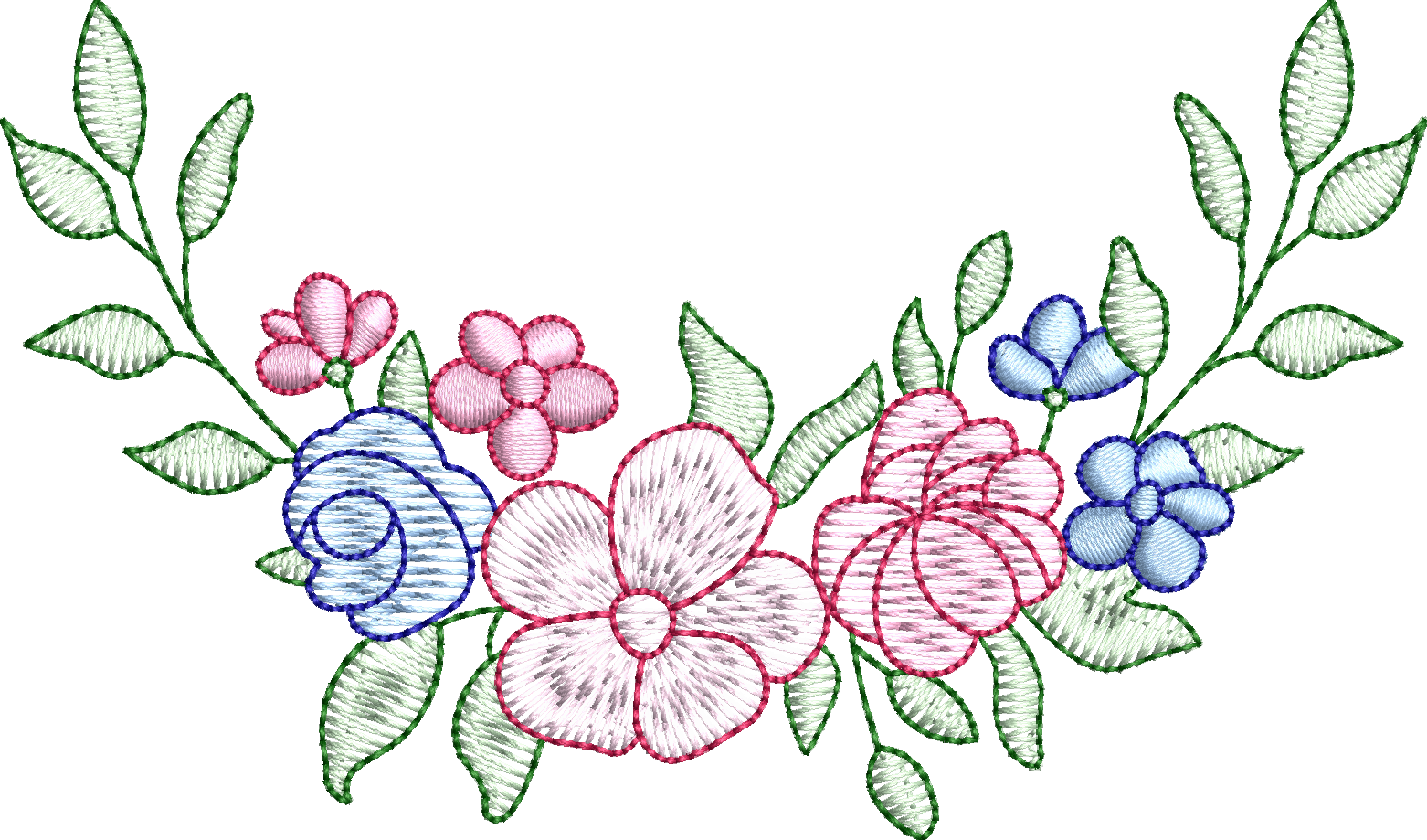 Wreath embroidery design 247f