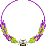 Bee wreath embroidery design 258f