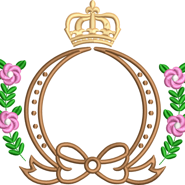 Wreath 50f with crown crescent spike bow