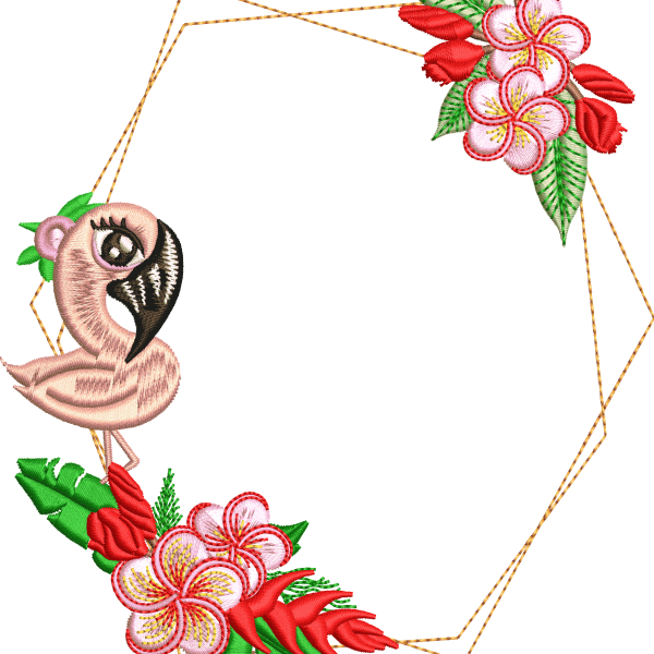 Wreath 86f with parrot flowers