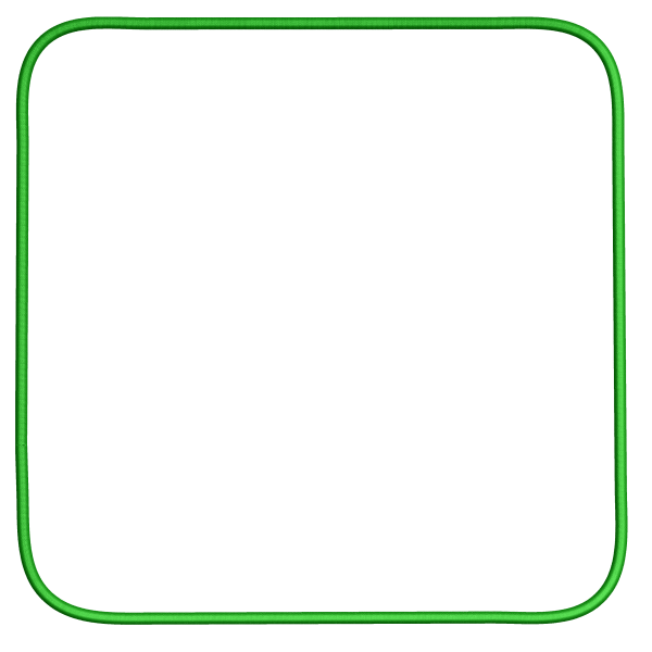Square frame embroidery design with oval corners