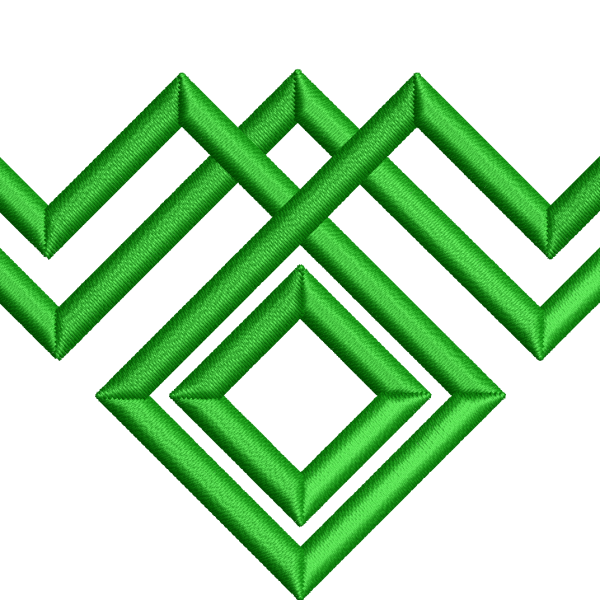Corner frame embroidery design 128f