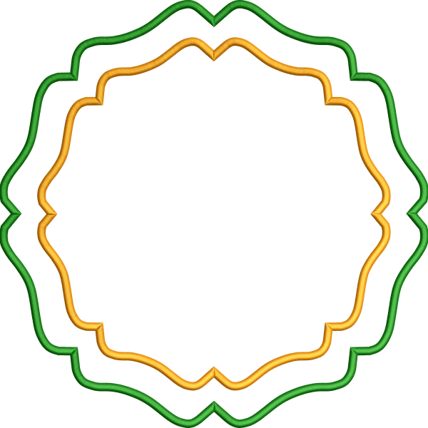 Napkin frame embroidery design square