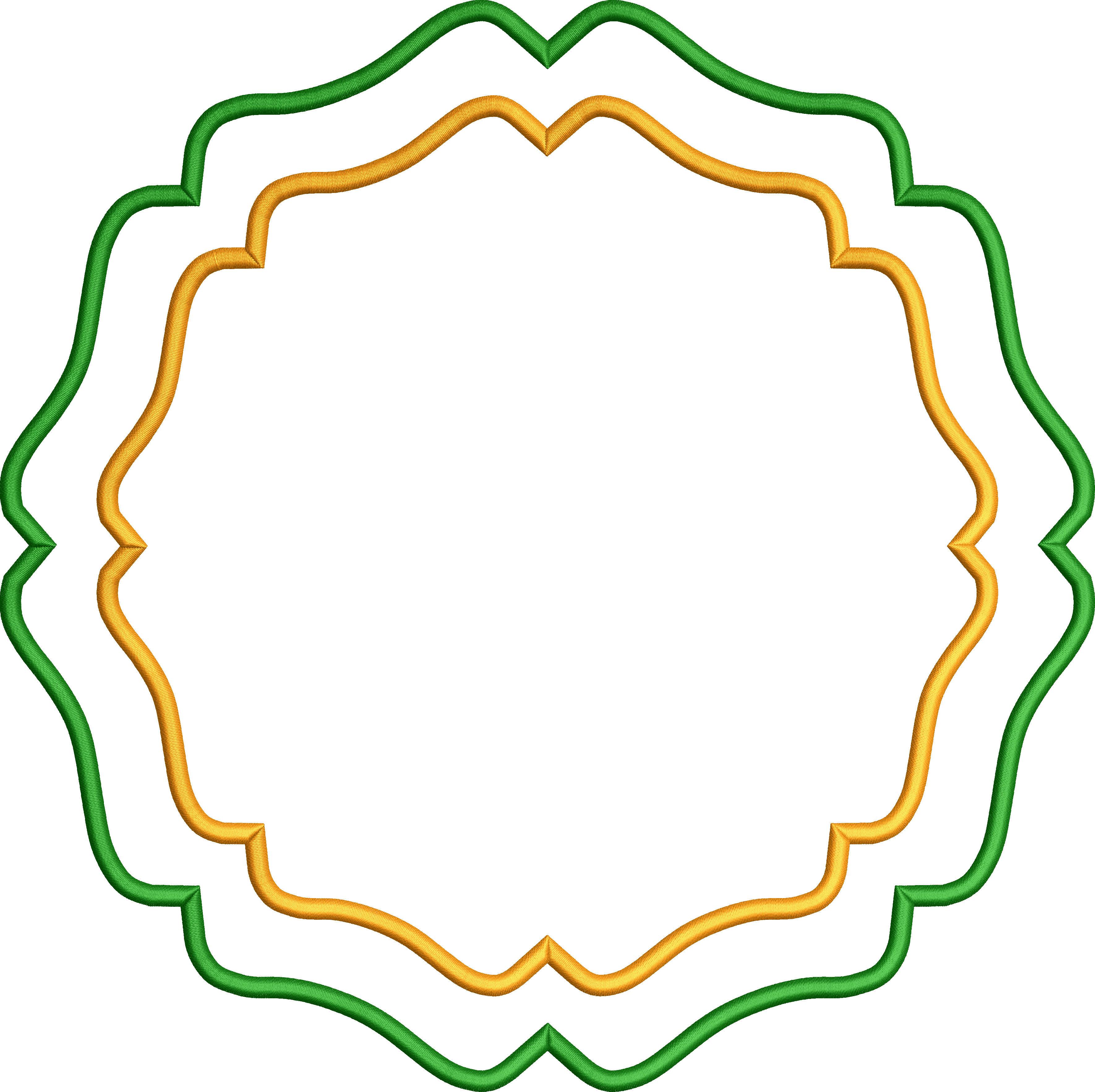 Napkin frame embroidery design square