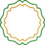 Napkin frame embroidery design square