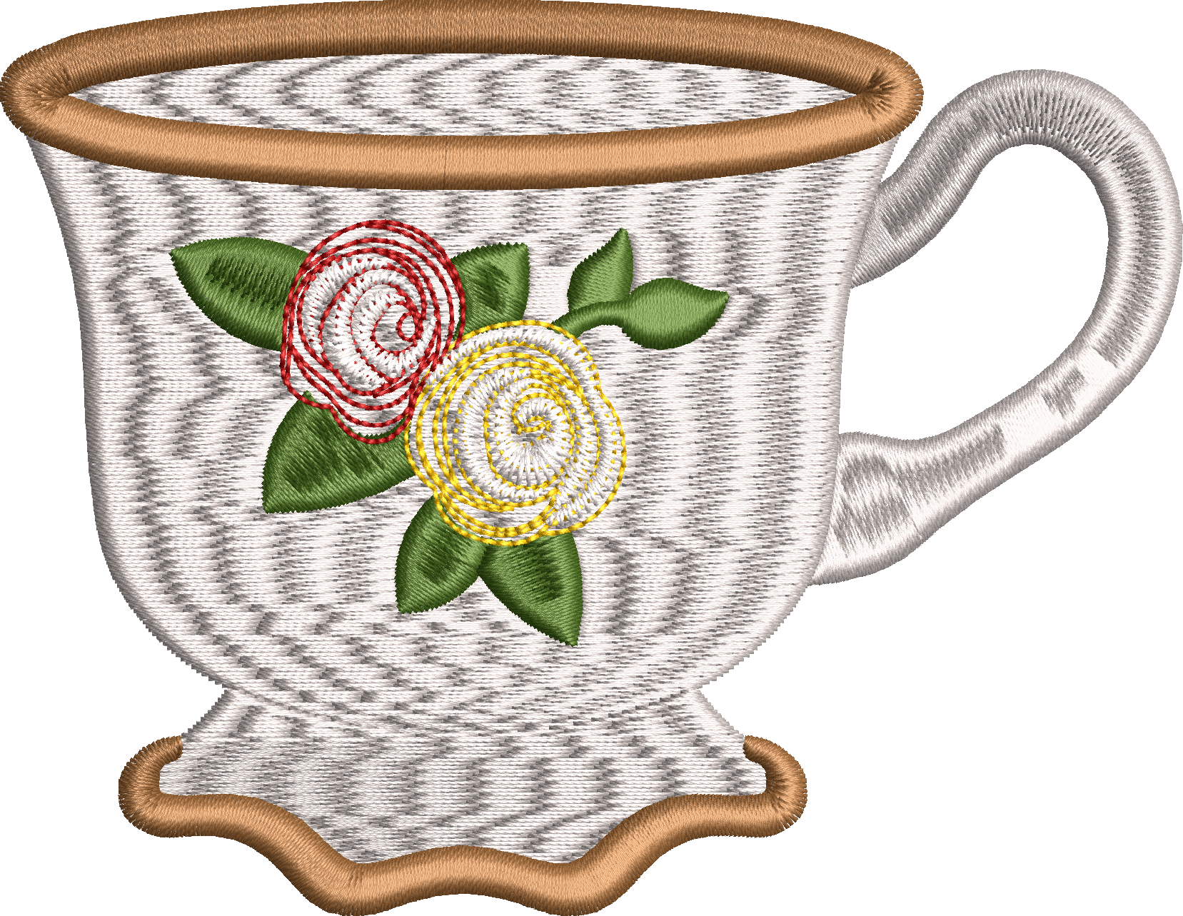 Cup embroidery design 6f