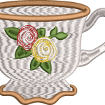 Cup embroidery design 6f