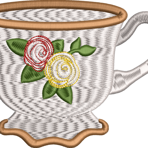 Cup embroidery design 6f
