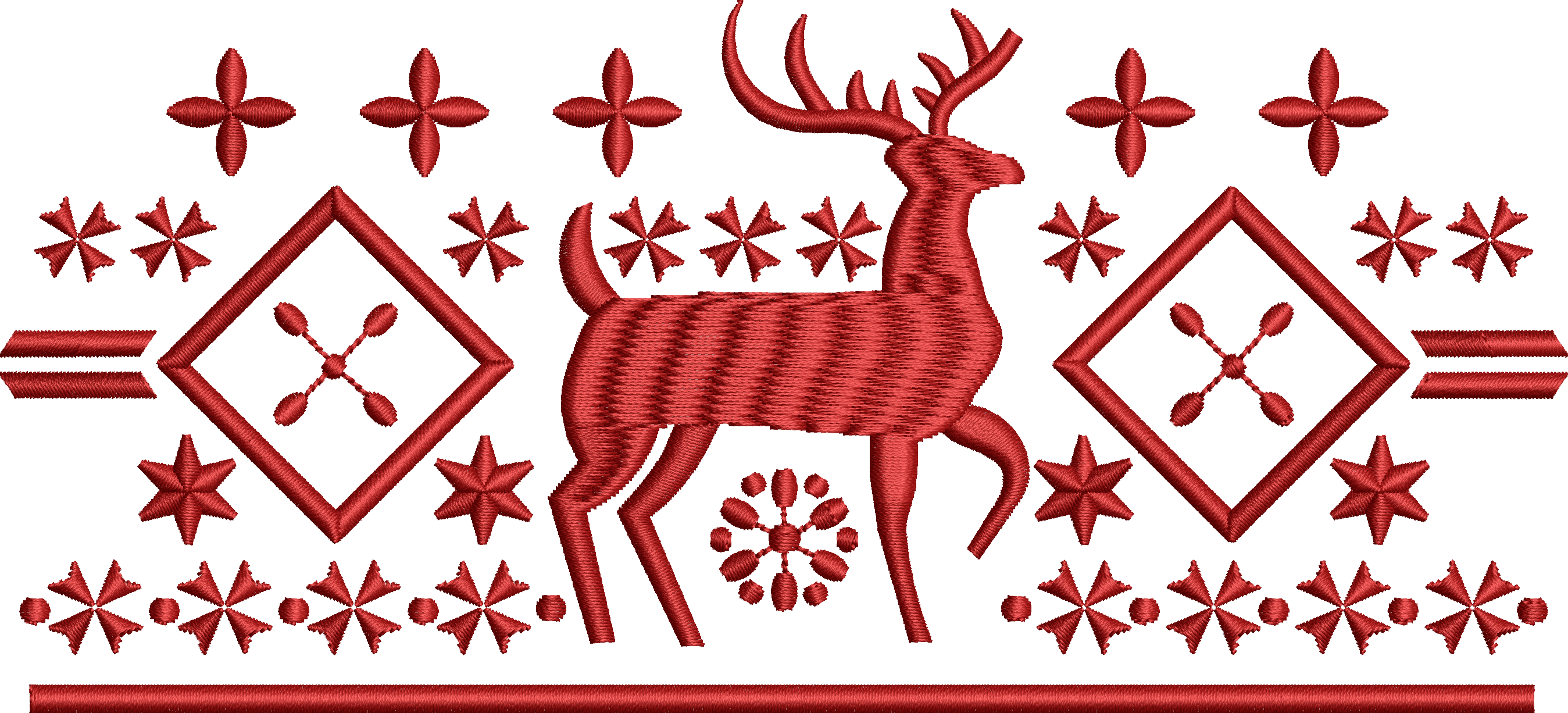 Deer embroidery design