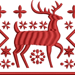 Deer embroidery design
