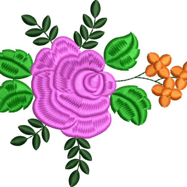 Rose embroidery design