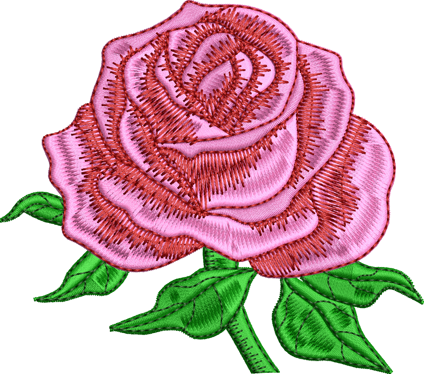 Rose embroidery design 14f