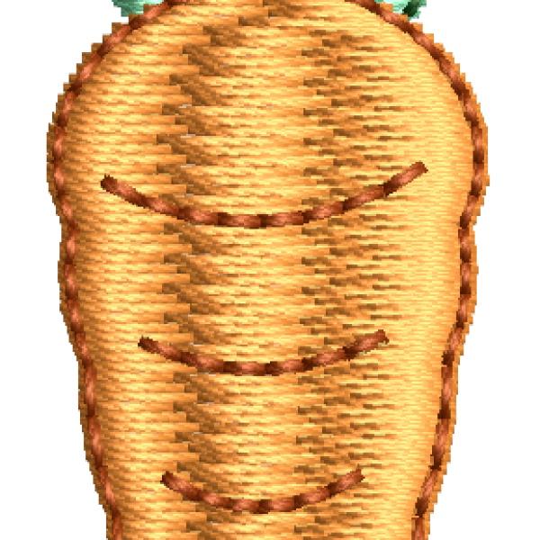 Carrot embroidery design 1f