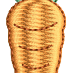 Carrot embroidery design 1f