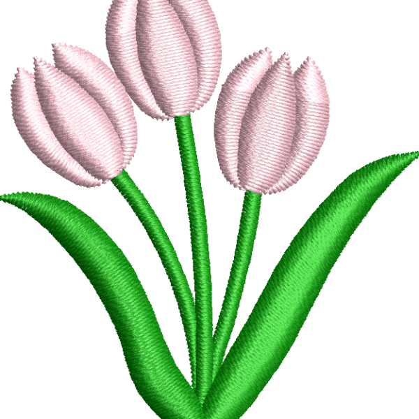 Small tulip embroidery design