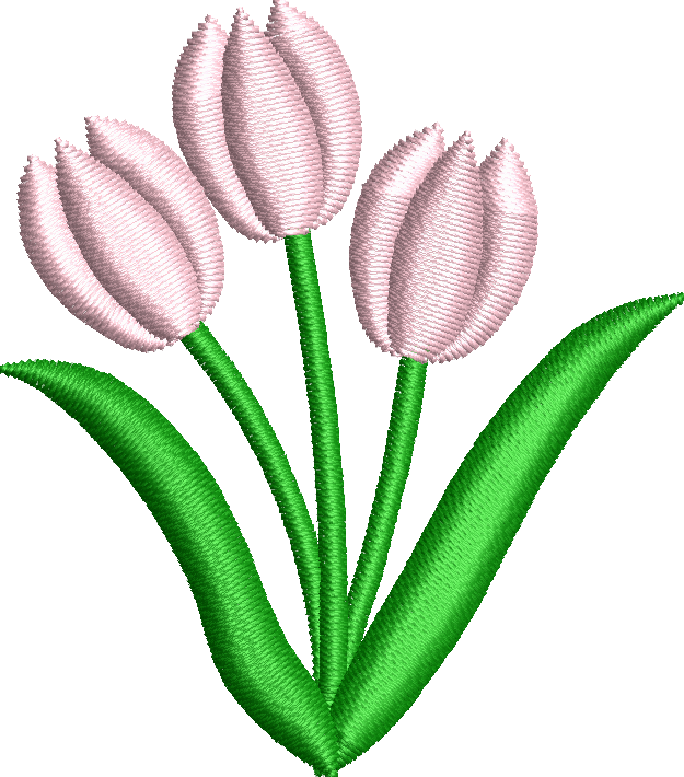 Small tulip embroidery design