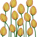 Tulip embroidery design 16f