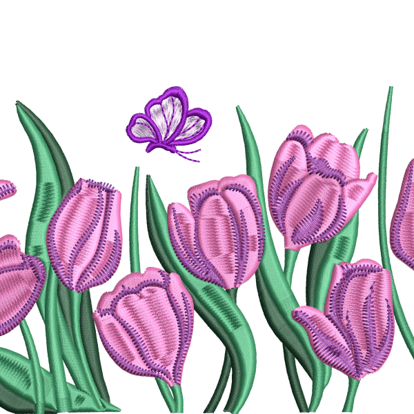 Tulip embroidery design 17f
