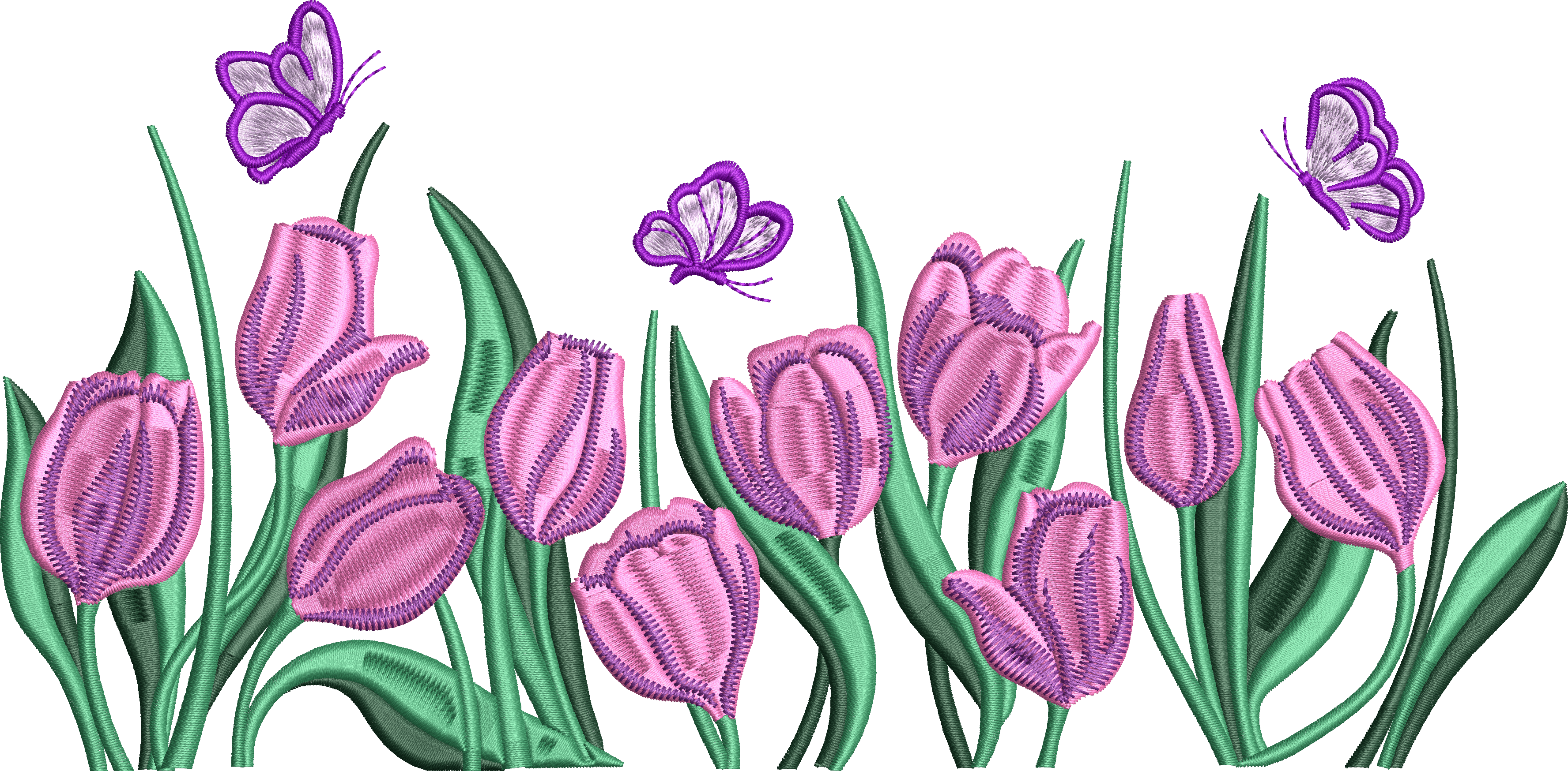Tulip embroidery design 17f