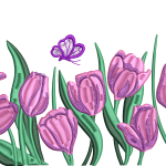 Tulip embroidery design 17f