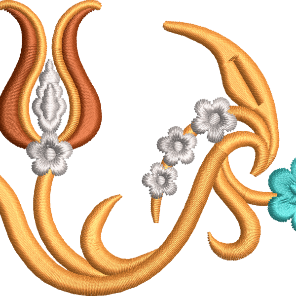 Tulip maraş embroidery design left side 58f