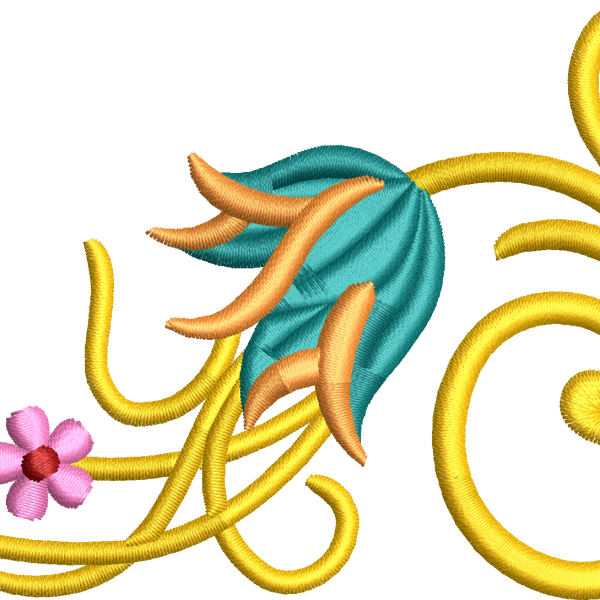 Maraş tulip embroidery design 60f