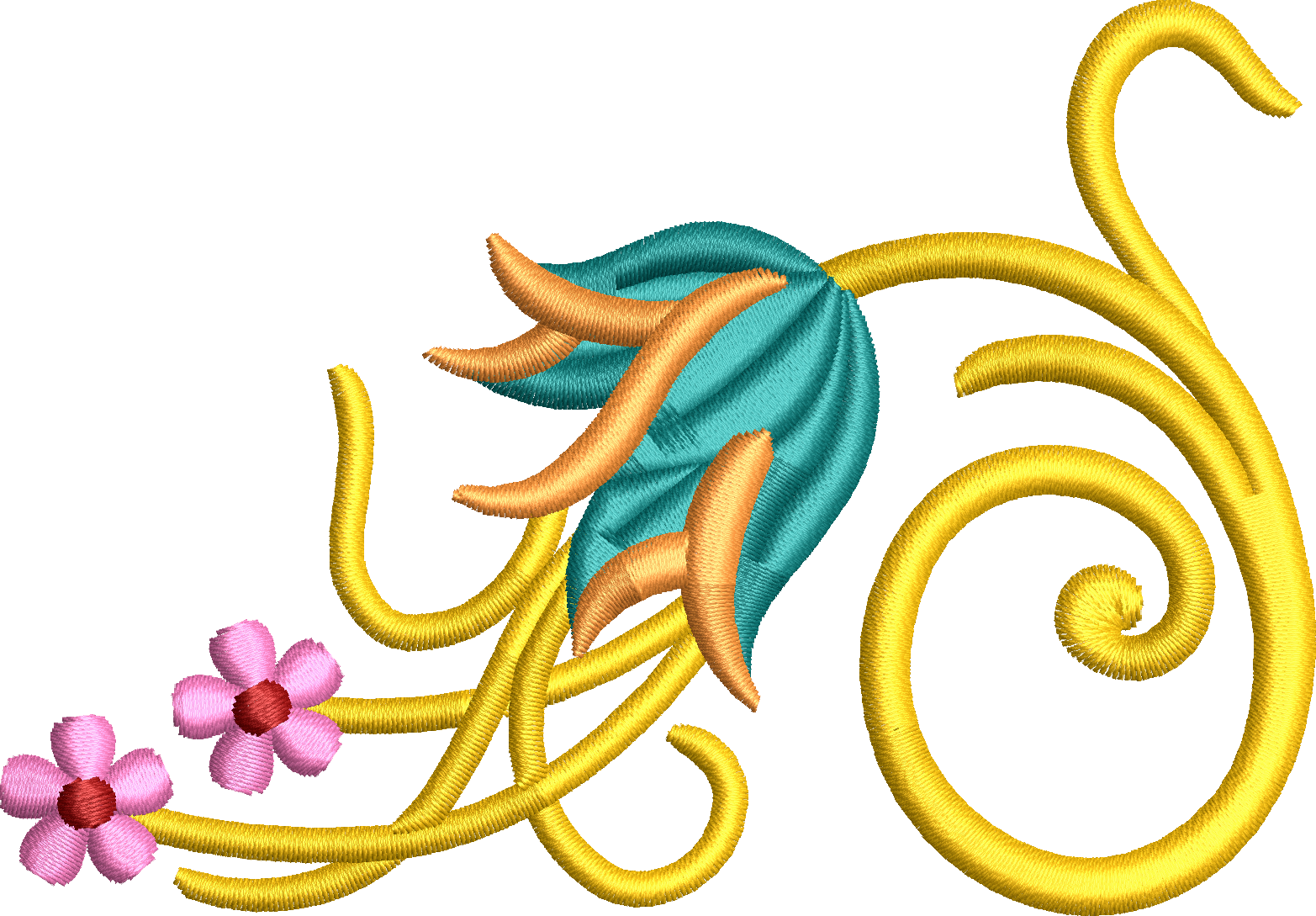 Maraş tulip embroidery design 60f