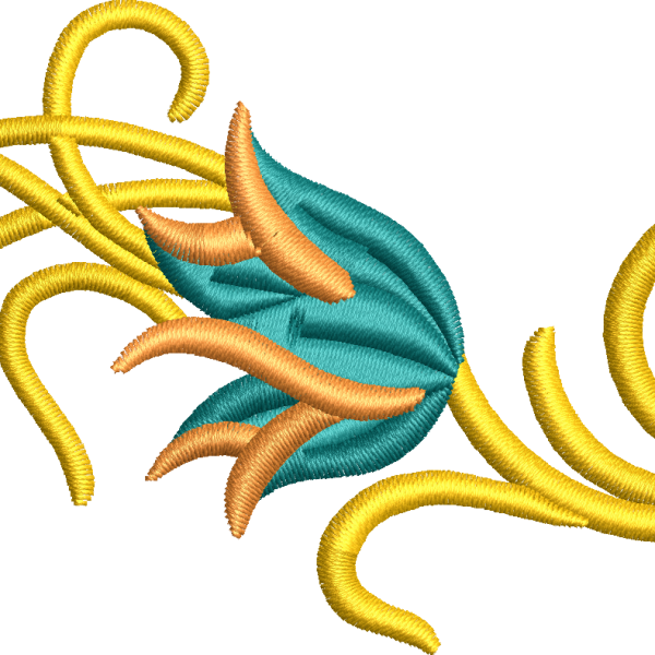 Maraş tulip embroidery design 61f