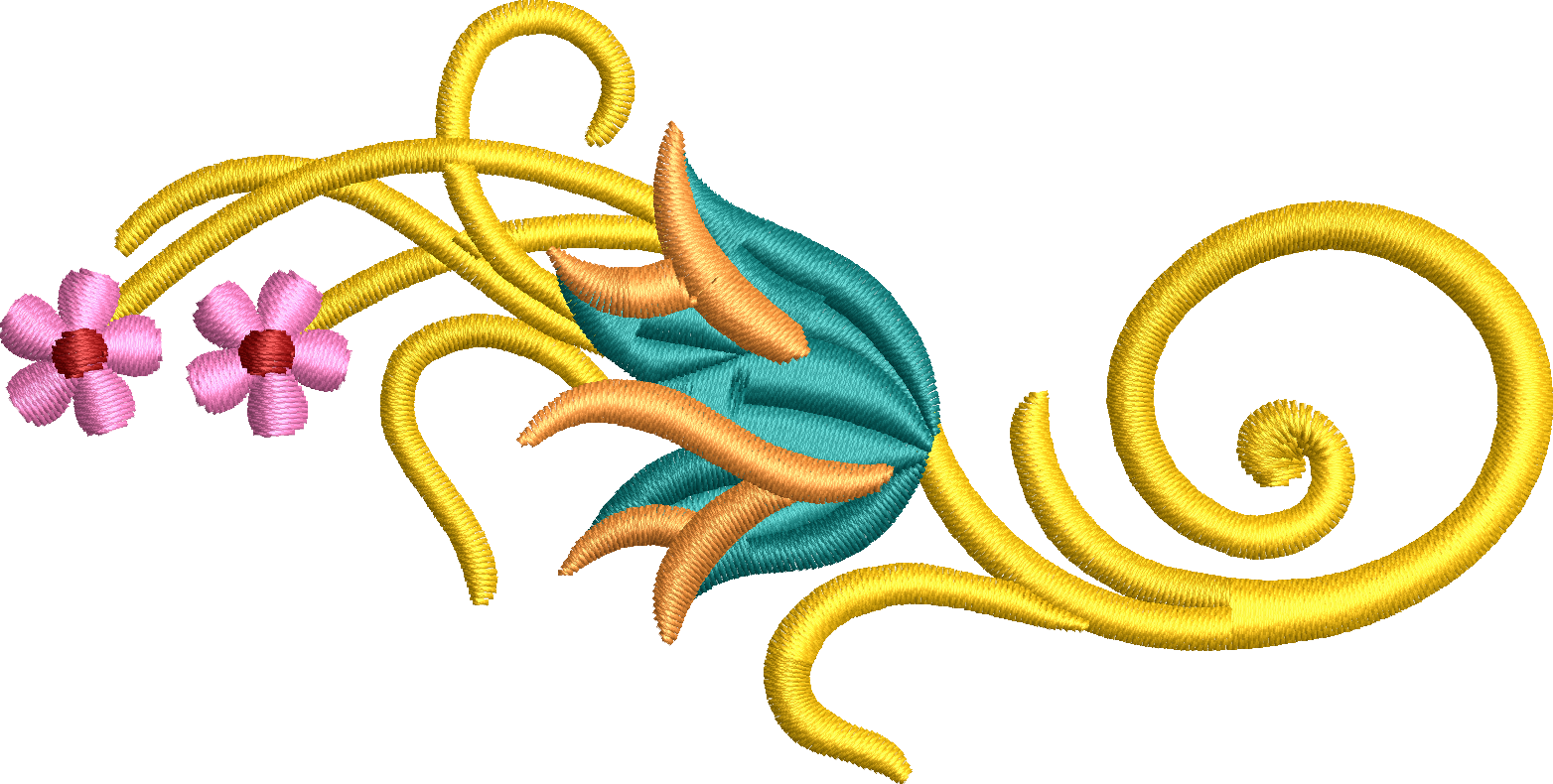 Maraş tulip embroidery design 61f