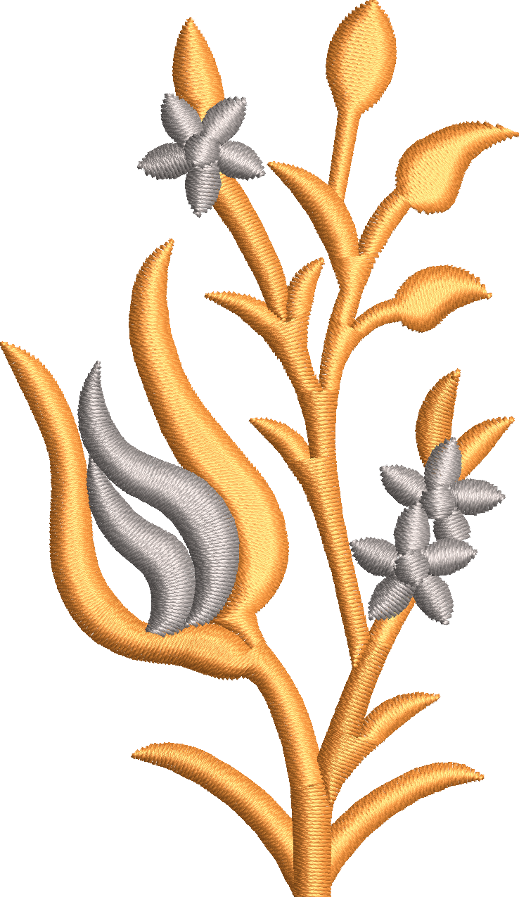 Maraş single tulip embroidery design 62f