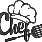 Mutfak 8f Chef aşçı şapka spatula