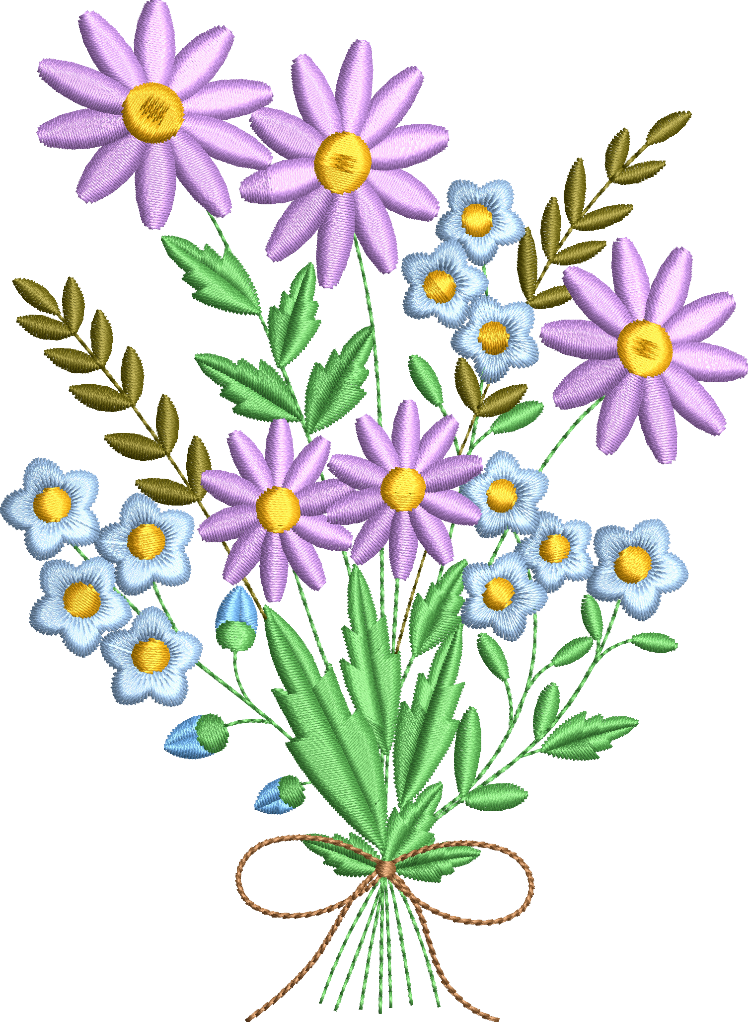 Daisy flower embroidery design 7f