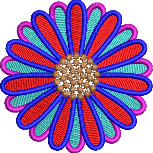 Daisy embroidery design 8f applique