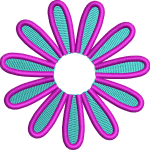 Daisy embroidery design 8f applique