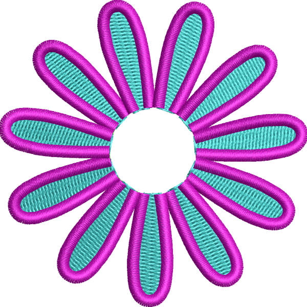 Daisy embroidery design 8f applique