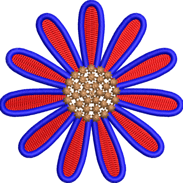 Daisy embroidery design 8f applique