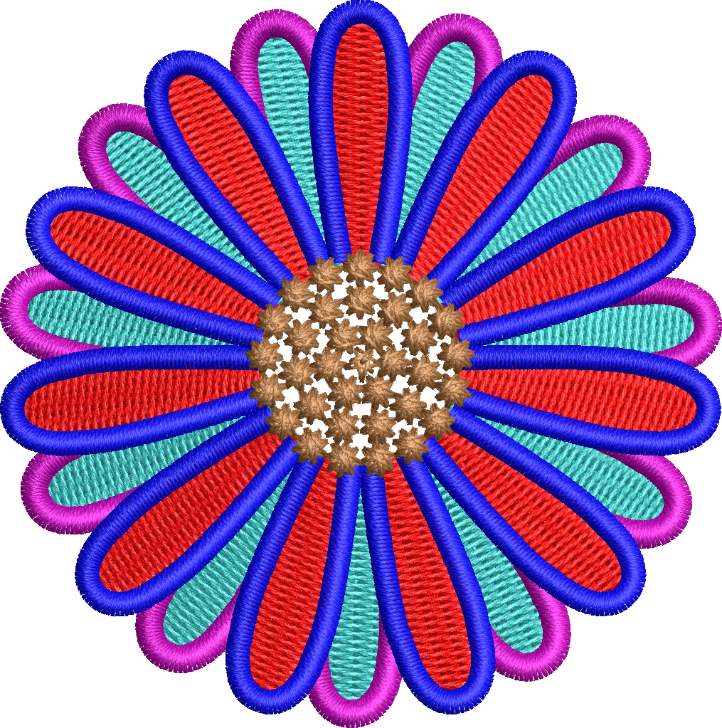 Daisy embroidery design 8f applique