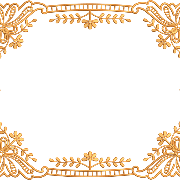 Napkin embroidery design rectangle 126f
