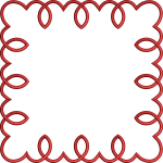 Napkin frame embroidery design 180f