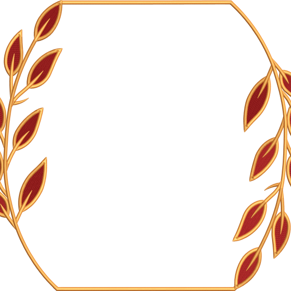 Napkin embroidery design foliated 188f