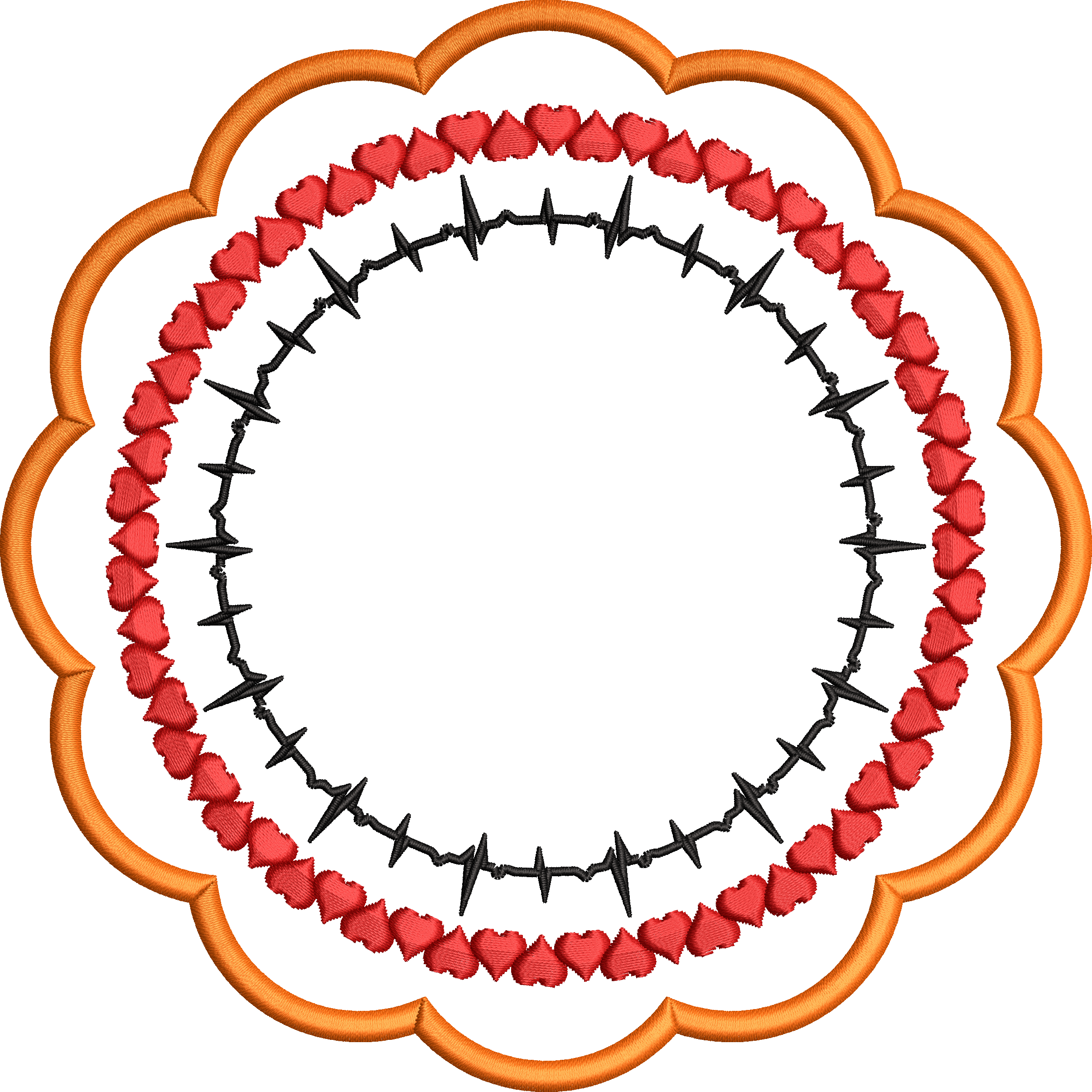 Napkin 42f heart pulse frame