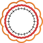 Napkin 42f heart pulse frame