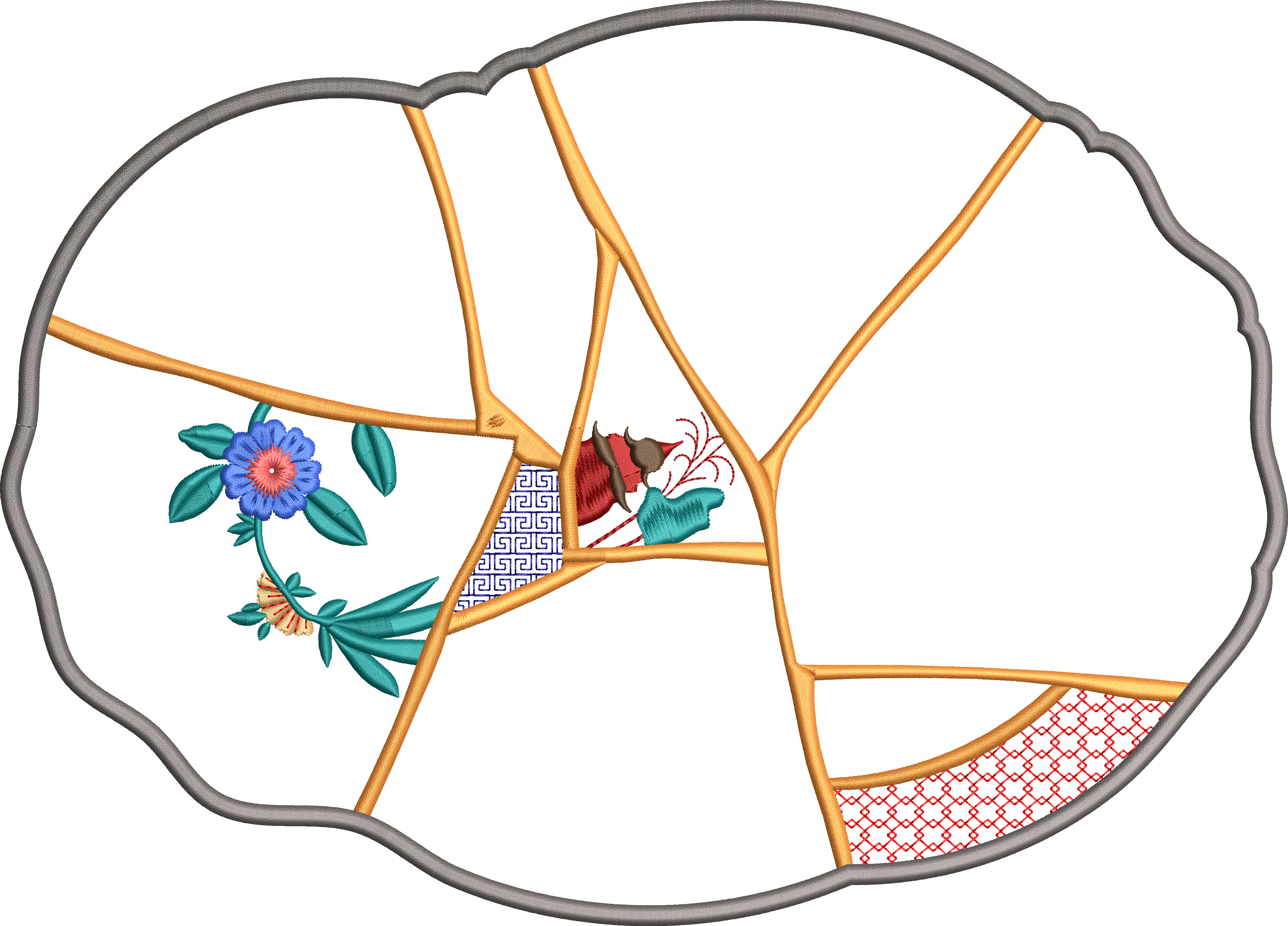 Peçete 81f çatlaklı Kintsugi