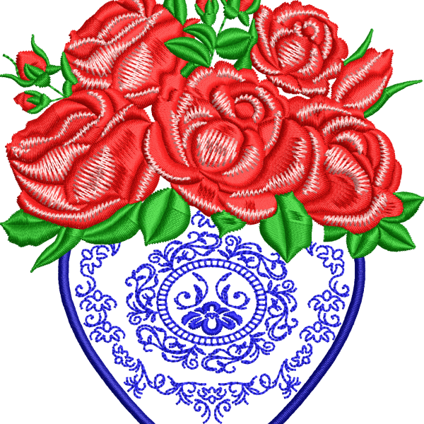 Vase 90f roses