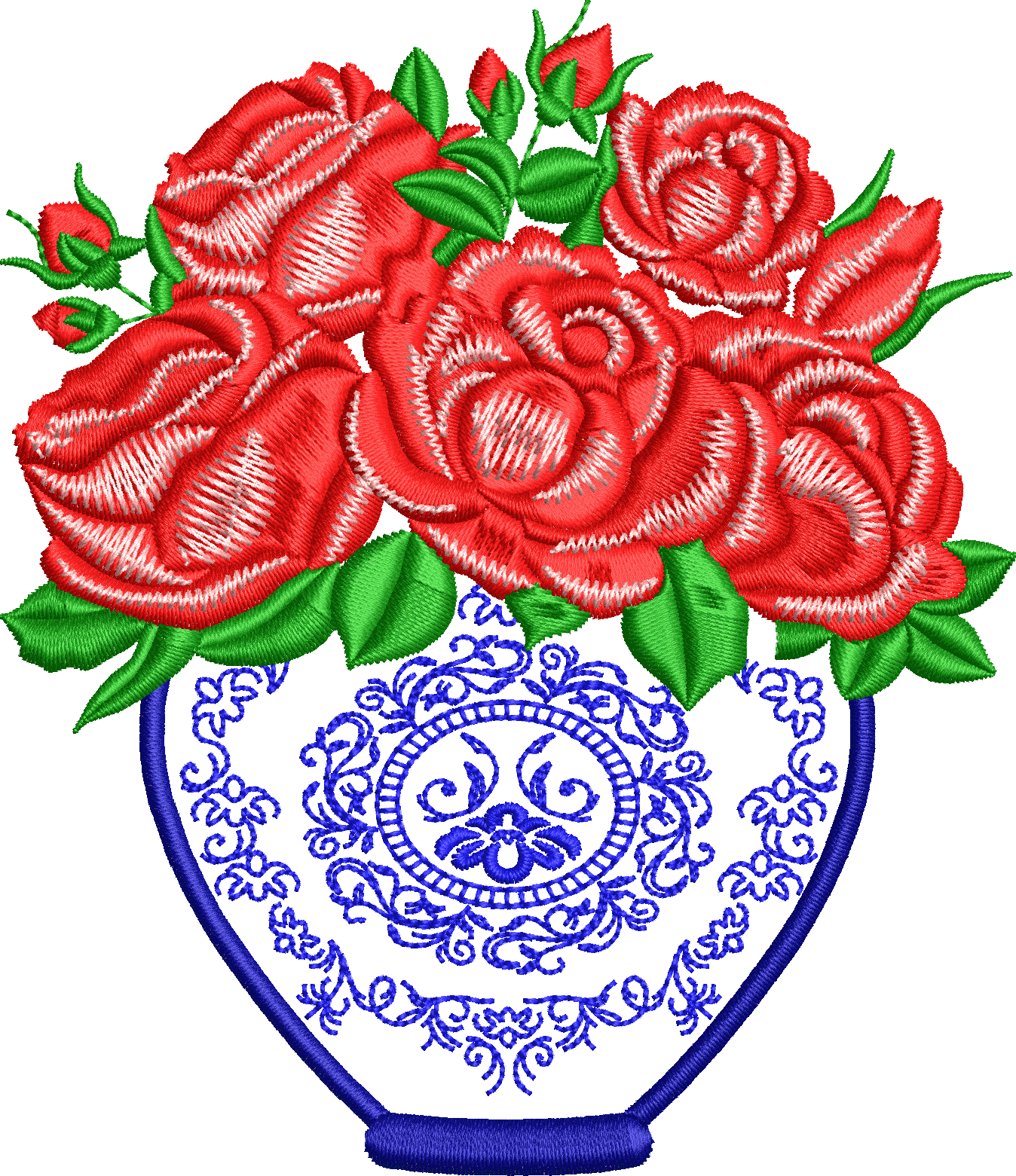 Vase 90f roses