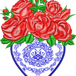 Vase 90f roses